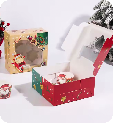 Christmas Cupcake Boxes